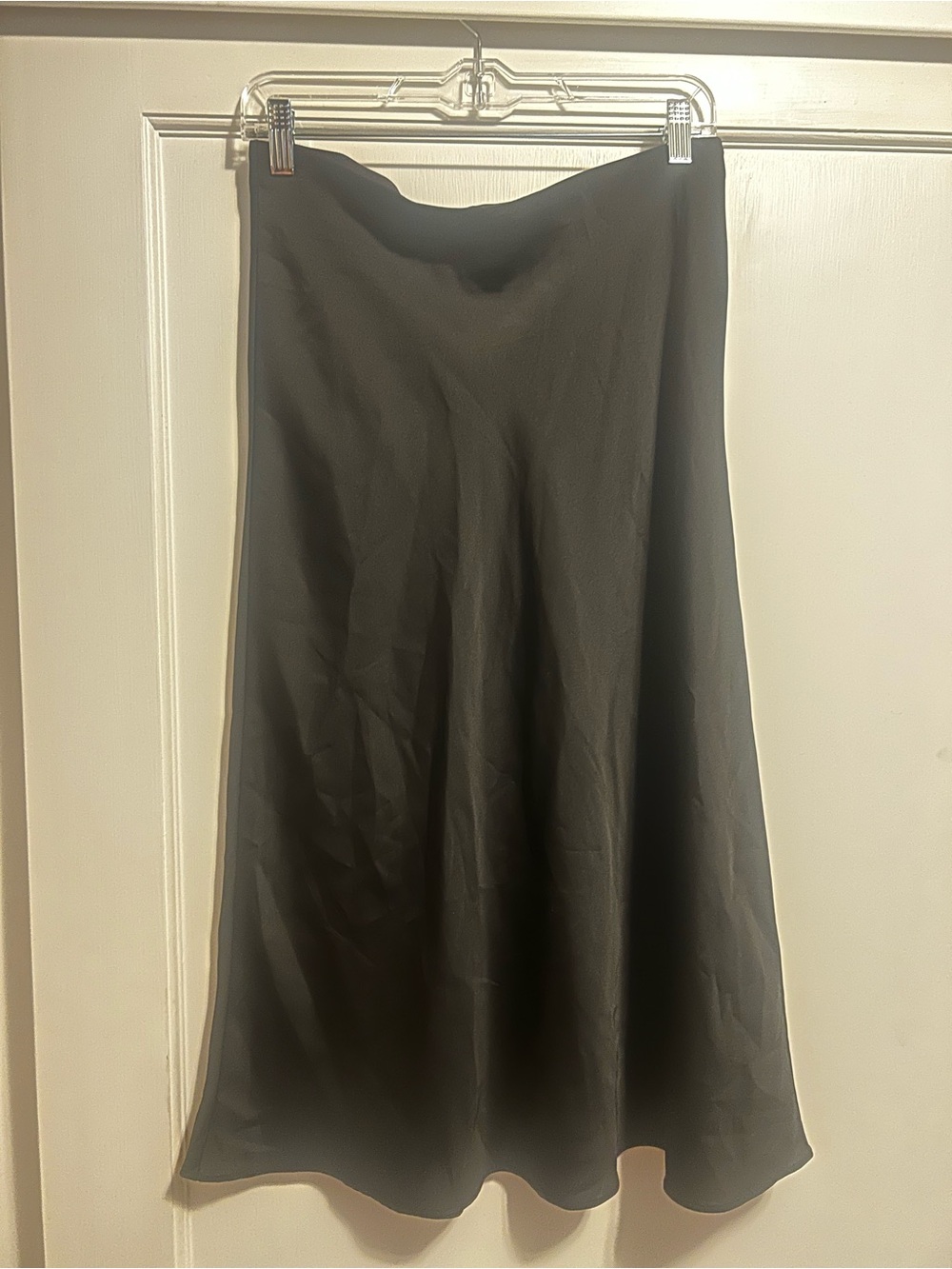 J. Crew Black A-Line Midi Skirt
